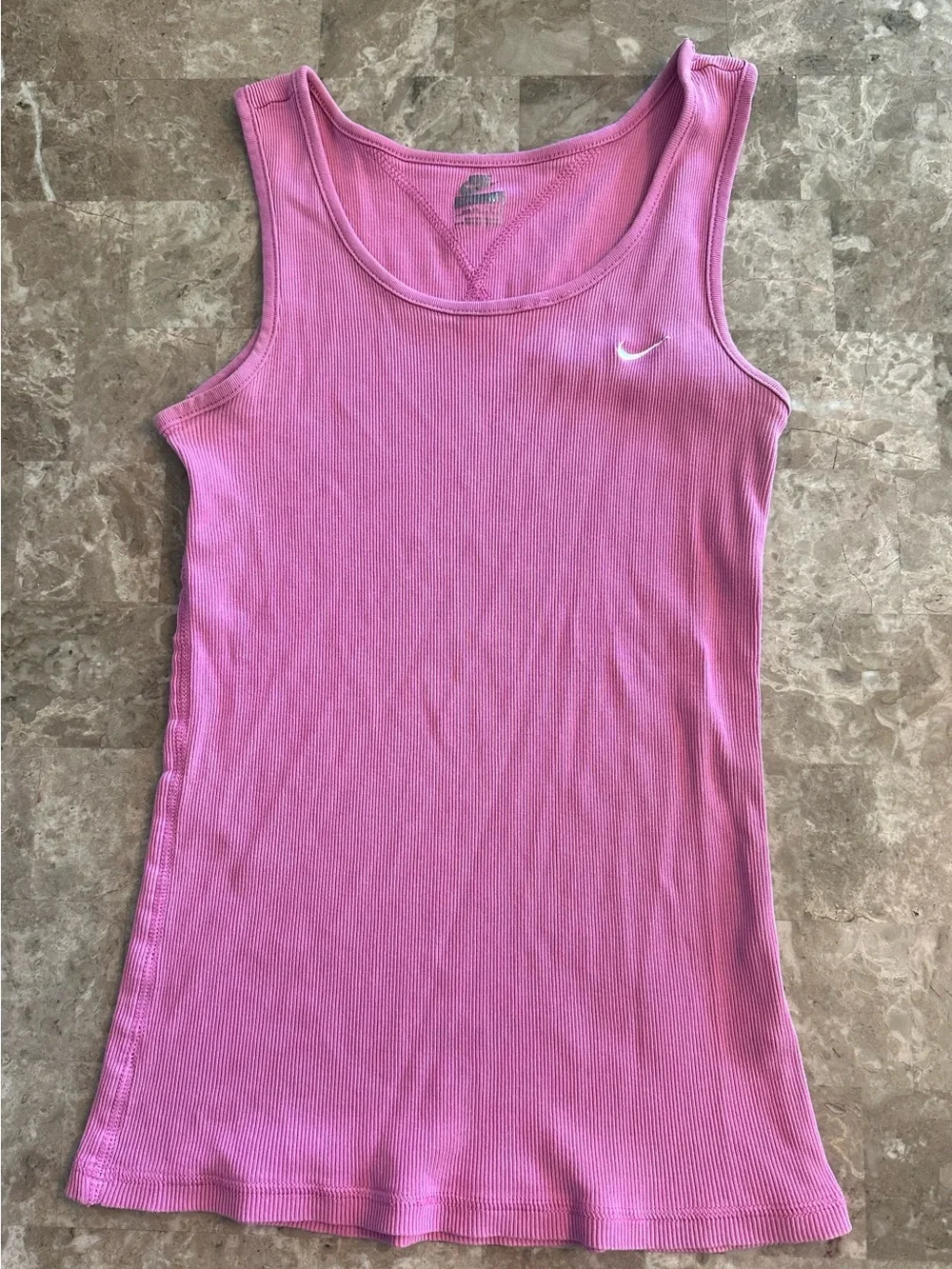 Nike Ribbed Workout Tank Top Womens Size Medium - Pink Fitness